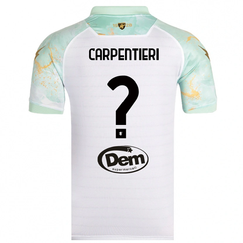 Danxen Hombre Camiseta Christian Carpentieri #0 Blanco Negro 2ª Equipación 2025/26 La Camisa