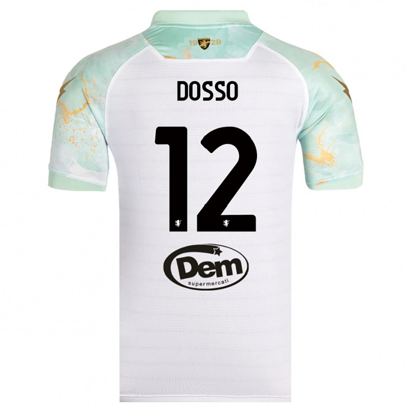 Danxen Hombre Camiseta Aboubaka Dosso #12 Blanco Negro 2ª Equipación 2025/26 La Camisa