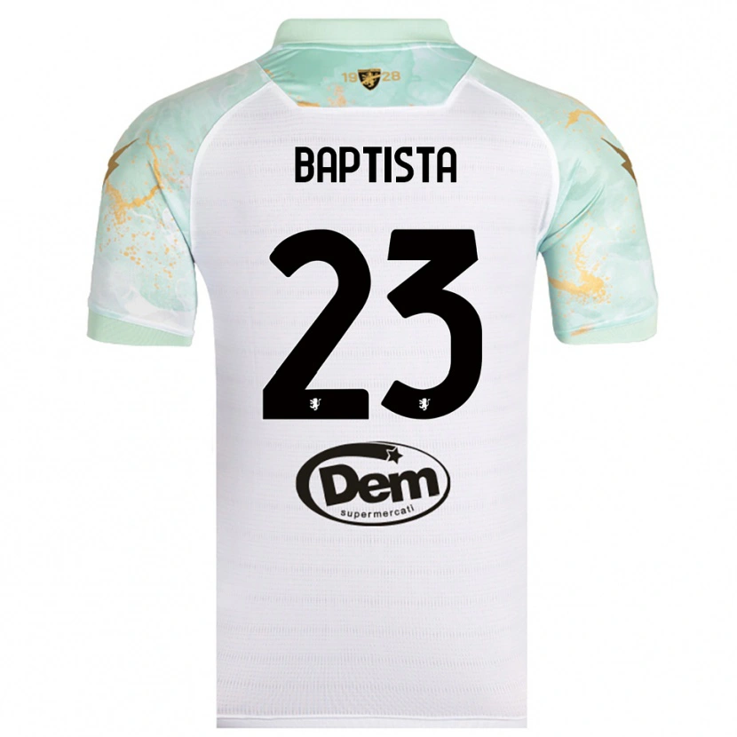 Danxen Hombre Camiseta Viktor Baptista #23 Blanco Negro 2ª Equipación 2025/26 La Camisa
