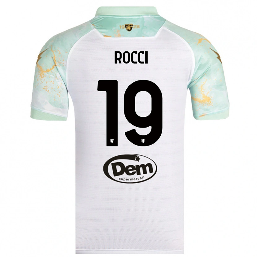 Danxen Hombre Camiseta Valerio Rocci #19 Blanco Negro 2ª Equipación 2025/26 La Camisa