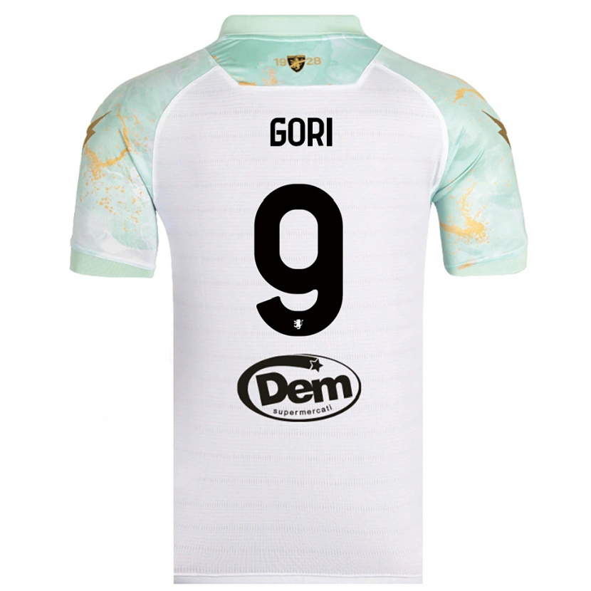 Danxen Hombre Camiseta Lorenzo Gori #9 Blanco Negro 2ª Equipación 2025/26 La Camisa