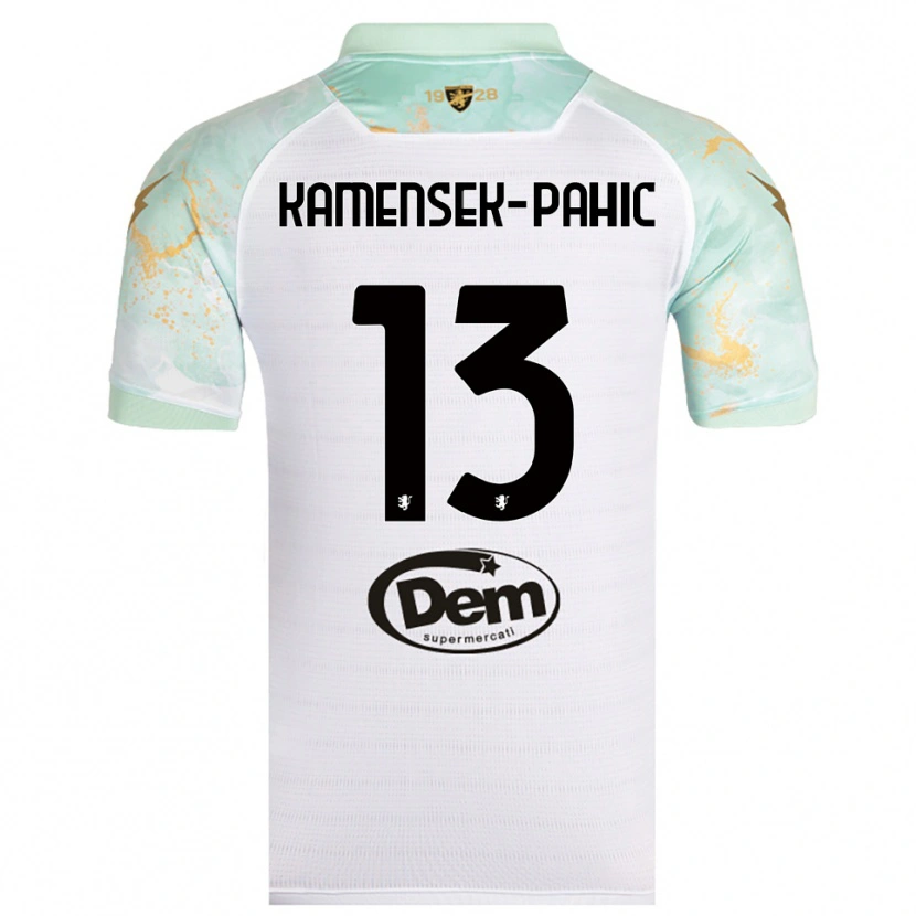 Danxen Hombre Camiseta Matjaz Kamensek-Pahic #13 Blanco Negro 2ª Equipación 2025/26 La Camisa