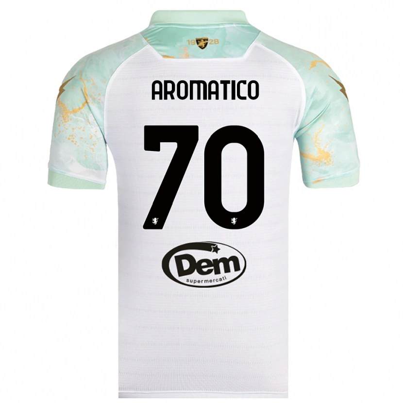 Danxen Hombre Camiseta Raul Aromatico #70 Blanco Negro 2ª Equipación 2025/26 La Camisa
