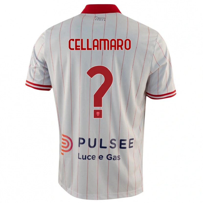 Danxen Hombre Camiseta Simone Cellamaro #0 Blanco Rojo Azul 2ª Equipación 2025/26 La Camisa