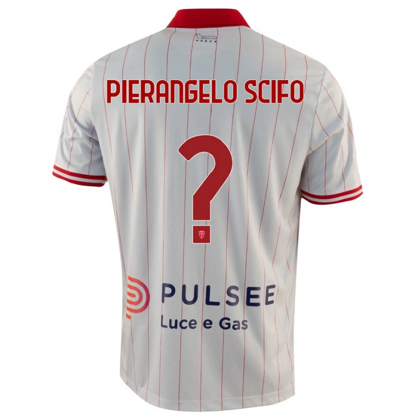 Danxen Hombre Camiseta Dennis Pierangelo Scifo #0 Blanco Rojo Azul 2ª Equipación 2025/26 La Camisa