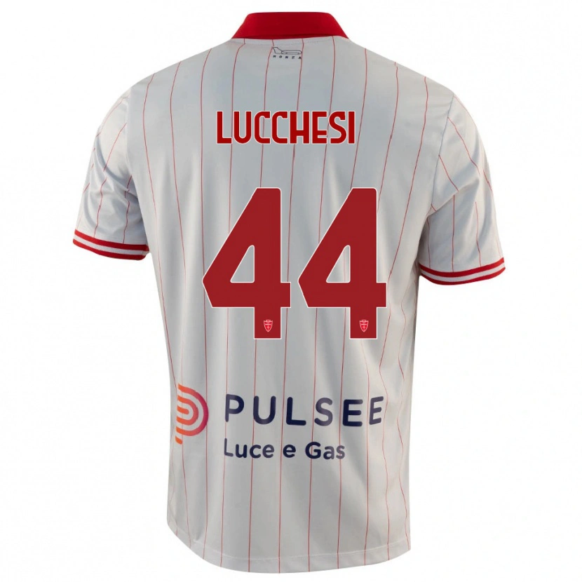 Danxen Hombre Camiseta Lorenzo Lucchesi #44 Blanco Rojo Azul 2ª Equipación 2025/26 La Camisa