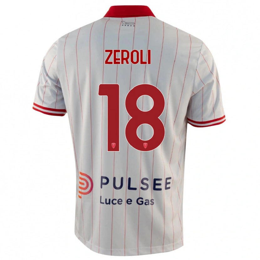 Danxen Hombre Camiseta Kevin Zeroli #18 Blanco Rojo Azul 2ª Equipación 2025/26 La Camisa