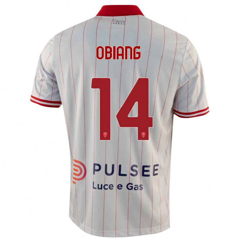 Danxen Hombre Camiseta Pedro Obiang #14 Blanco Rojo Azul 2ª Equipación 2025/26 La Camisa