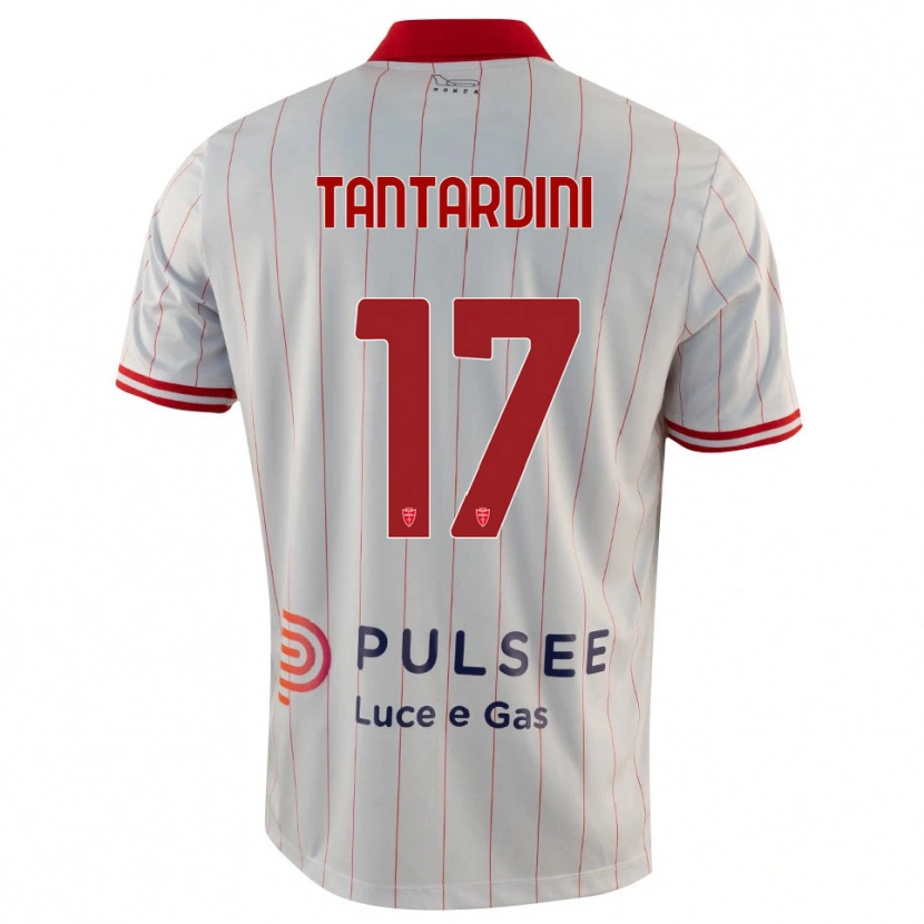Danxen Hombre Camiseta Tommaso Tantardini #17 Blanco Rojo Azul 2ª Equipación 2025/26 La Camisa