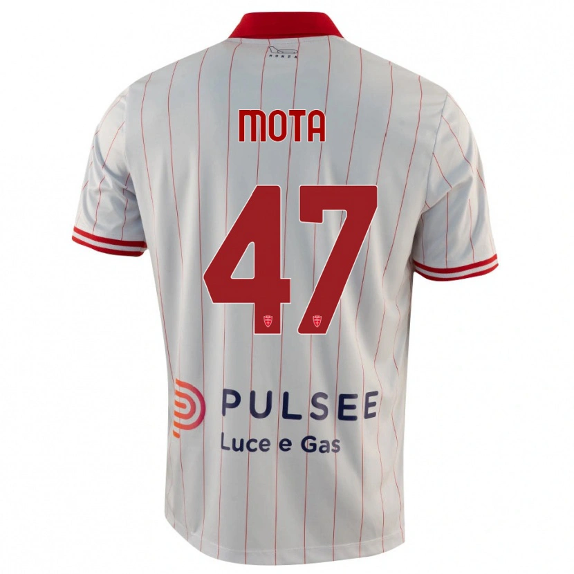 Danxen Hombre Camiseta Dany Mota #47 Blanco Rojo Azul 2ª Equipación 2025/26 La Camisa