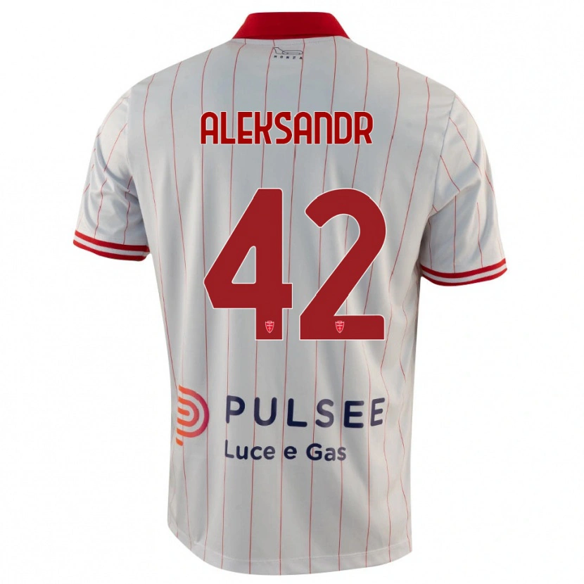 Danxen Hombre Camiseta Aleksandr Ballabio #42 Blanco Rojo Azul 2ª Equipación 2025/26 La Camisa