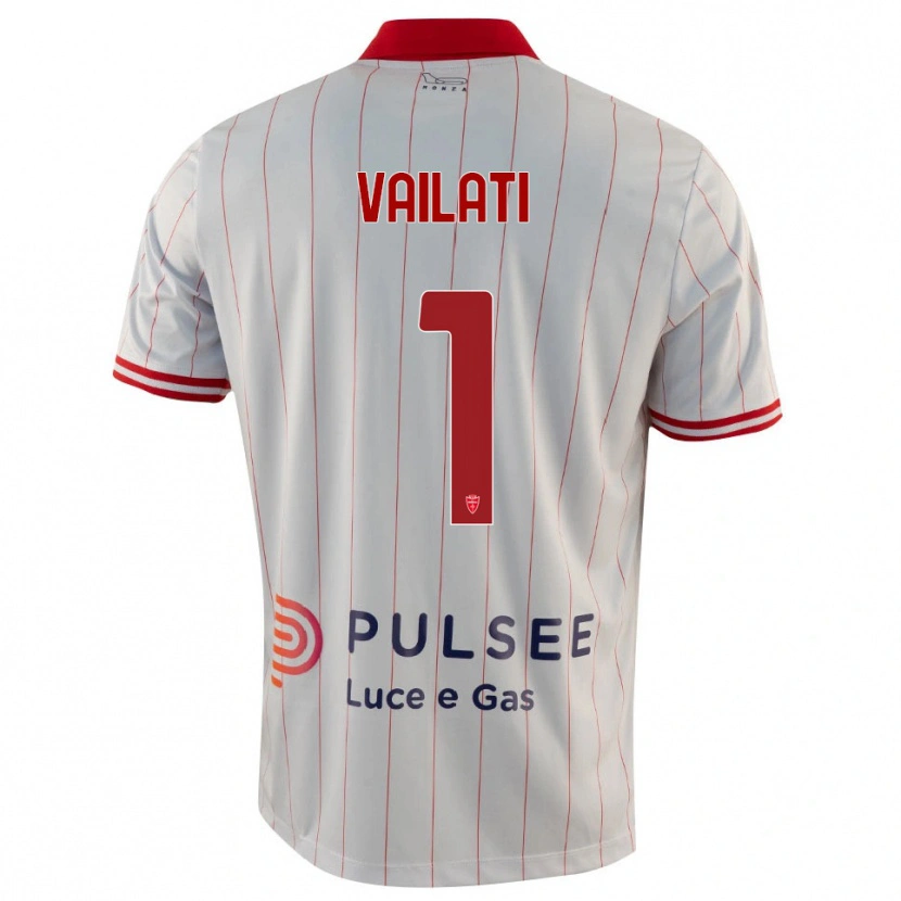 Danxen Hombre Camiseta Andrea Vailati #1 Blanco Rojo Azul 2ª Equipación 2025/26 La Camisa