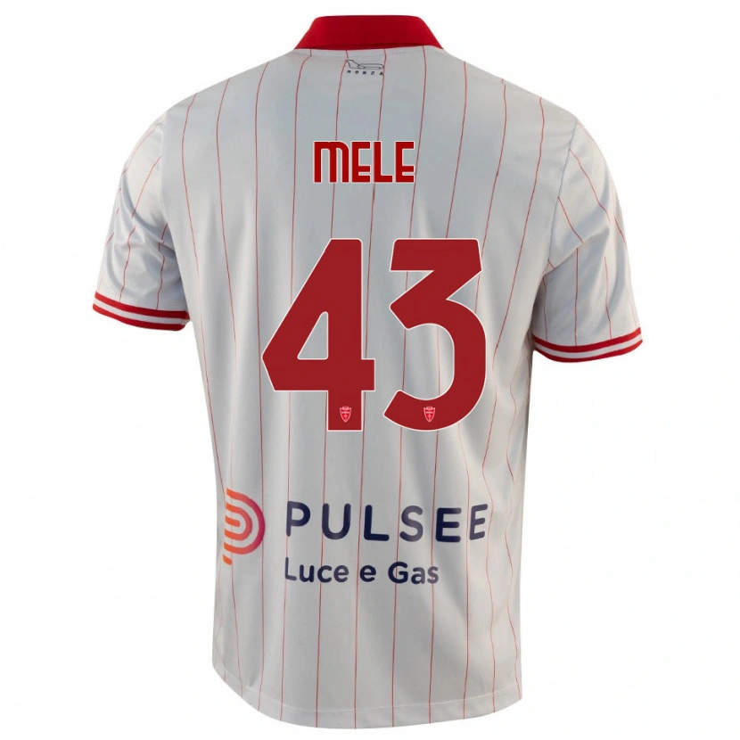 Danxen Hombre Camiseta Fabio Mele #43 Blanco Rojo Azul 2ª Equipación 2025/26 La Camisa