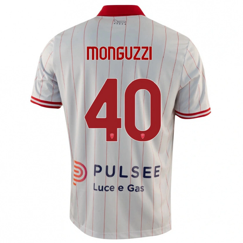 Danxen Hombre Camiseta Filippo Monguzzi #40 Blanco Rojo Azul 2ª Equipación 2025/26 La Camisa
