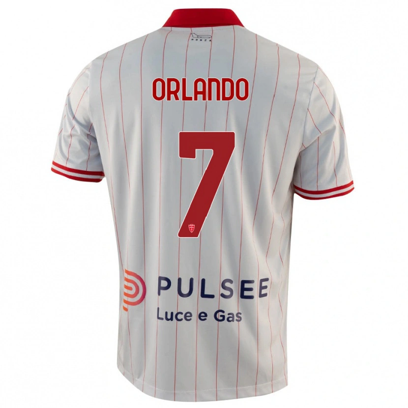 Danxen Hombre Camiseta Andrea Orlando #7 Blanco Rojo Azul 2ª Equipación 2025/26 La Camisa