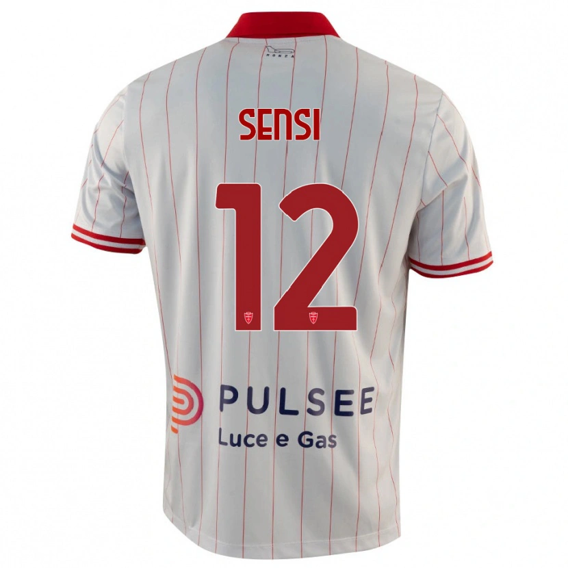 Danxen Hombre Camiseta Stefano Sensi #12 Blanco Rojo Azul 2ª Equipación 2025/26 La Camisa