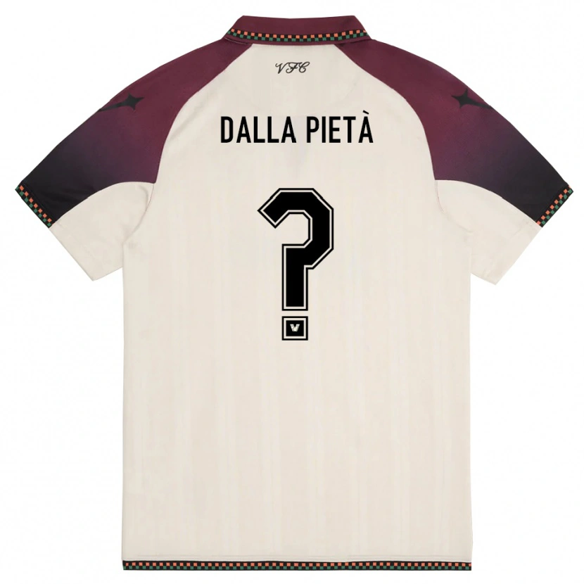Danxen Hombre Camiseta Leonardo Dalla Pietà #0 Crema Borgoña 2ª Equipación 2025/26 La Camisa