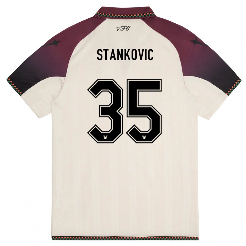 Danxen Hombre Camiseta Filip Stanković #35 Crema Borgoña 2ª Equipación 2025/26 La Camisa