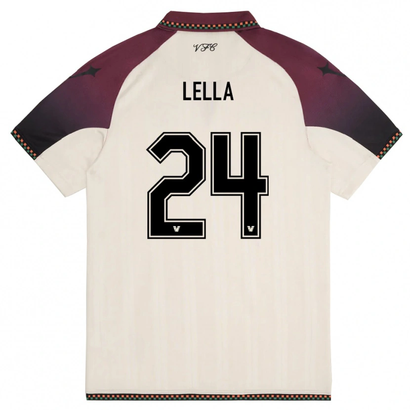 Danxen Hombre Camiseta Nunzio Lella #24 Crema Borgoña 2ª Equipación 2025/26 La Camisa