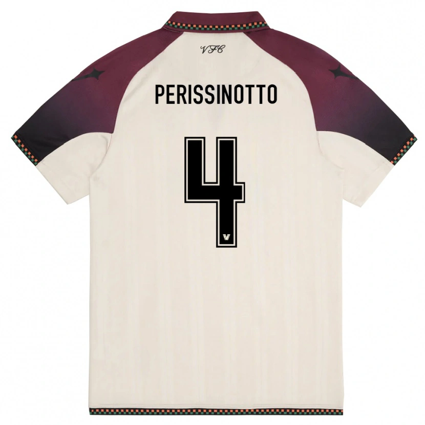 Danxen Hombre Camiseta Nicolò Perissinotto #4 Crema Borgoña 2ª Equipación 2025/26 La Camisa