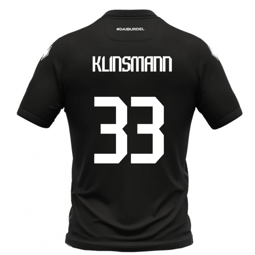 Danxen Hombre Camiseta Jonathan Klinsmann #33 Negro Blanco 2ª Equipación 2025/26 La Camisa