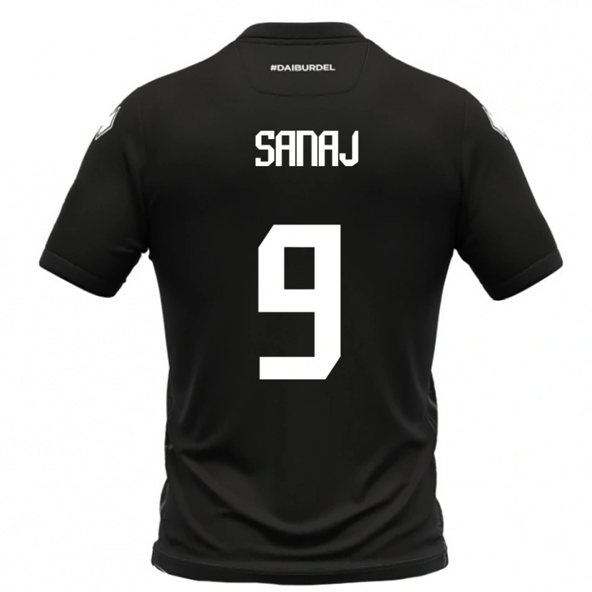 Danxen Hombre Camiseta Daniel Sanaj #9 Negro Blanco 2ª Equipación 2025/26 La Camisa