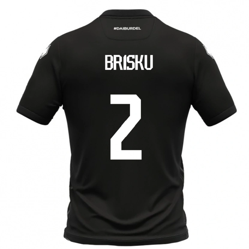Danxen Hombre Camiseta Elia Brisku #2 Negro Blanco 2ª Equipación 2025/26 La Camisa