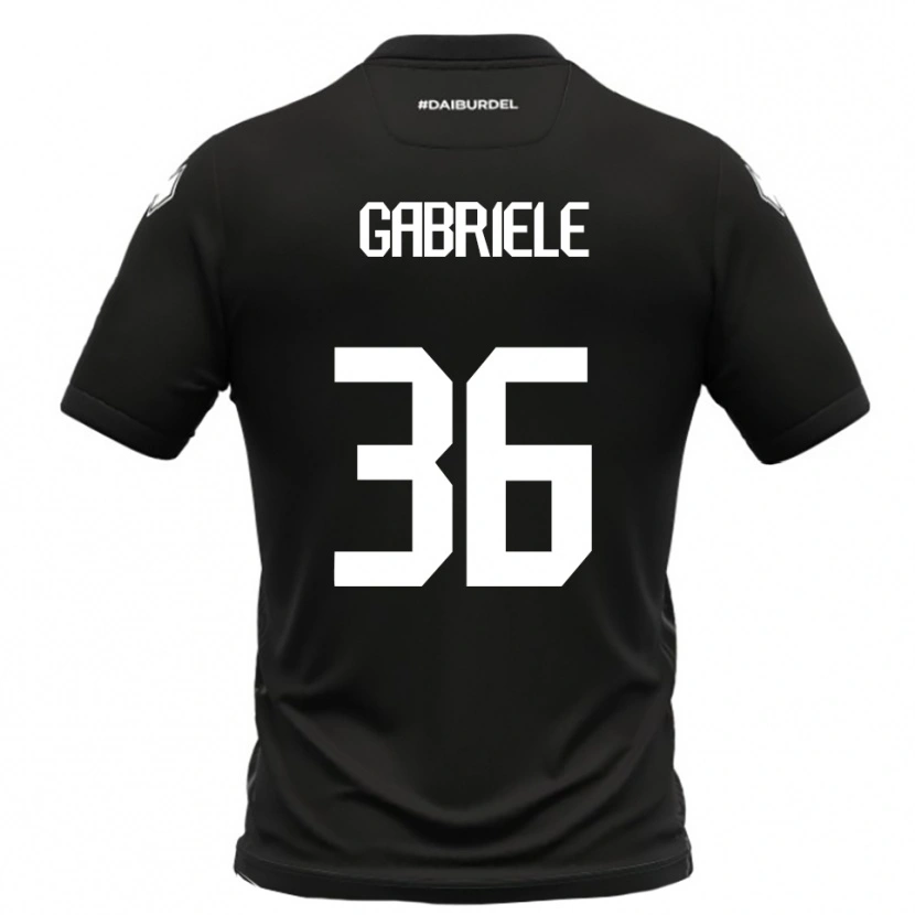 Danxen Hombre Camiseta Tommaso Gabriele #36 Negro Blanco 2ª Equipación 2025/26 La Camisa