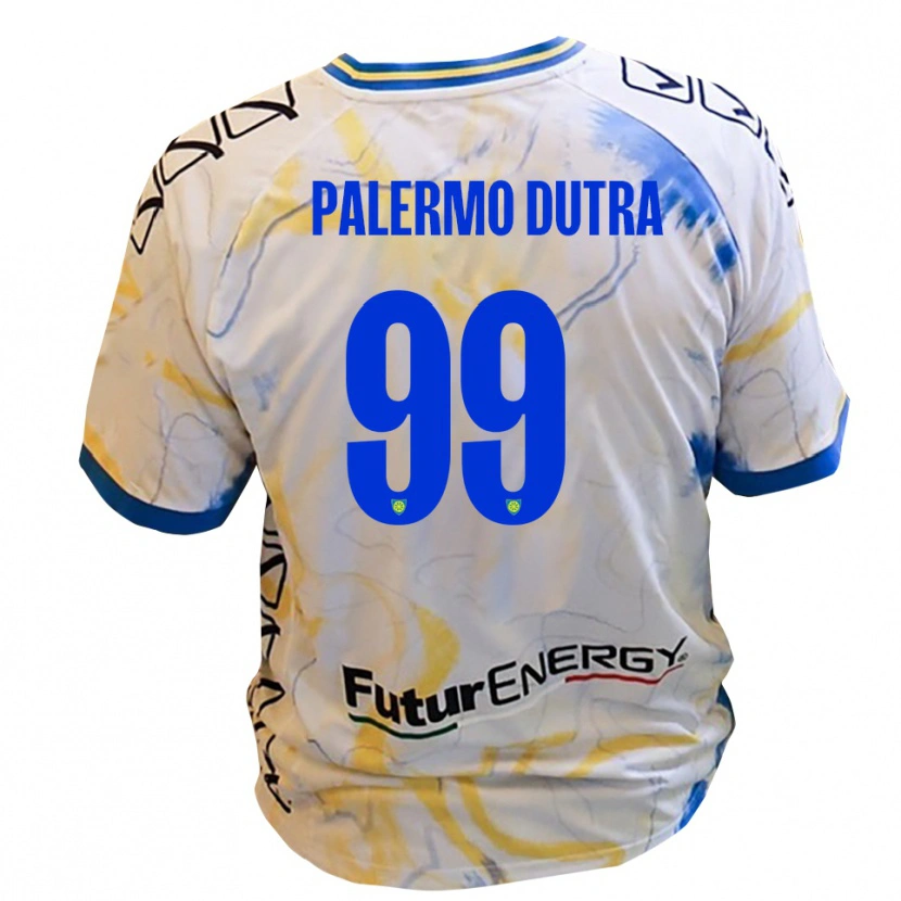 Danxen Hombre Camiseta Ryduan Palermo Dutra #99 Blanco Amarillo Azul 2ª Equipación 2025/26 La Camisa