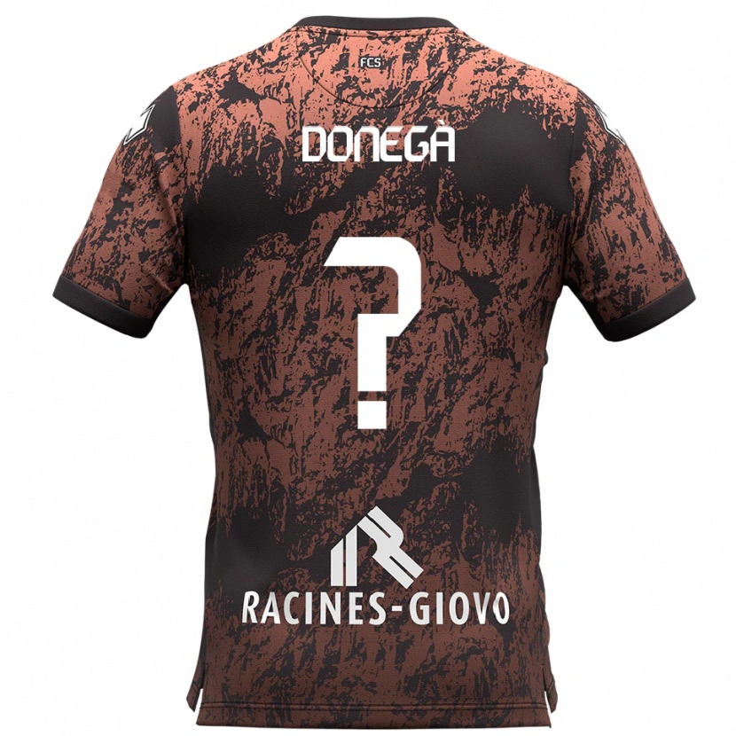 Danxen Hombre Camiseta Gerald Donegà #0 Marrón Negro 2ª Equipación 2025/26 La Camisa