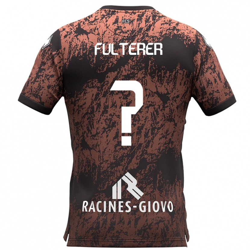Danxen Hombre Camiseta Samuel Fulterer #0 Marrón Negro 2ª Equipación 2025/26 La Camisa