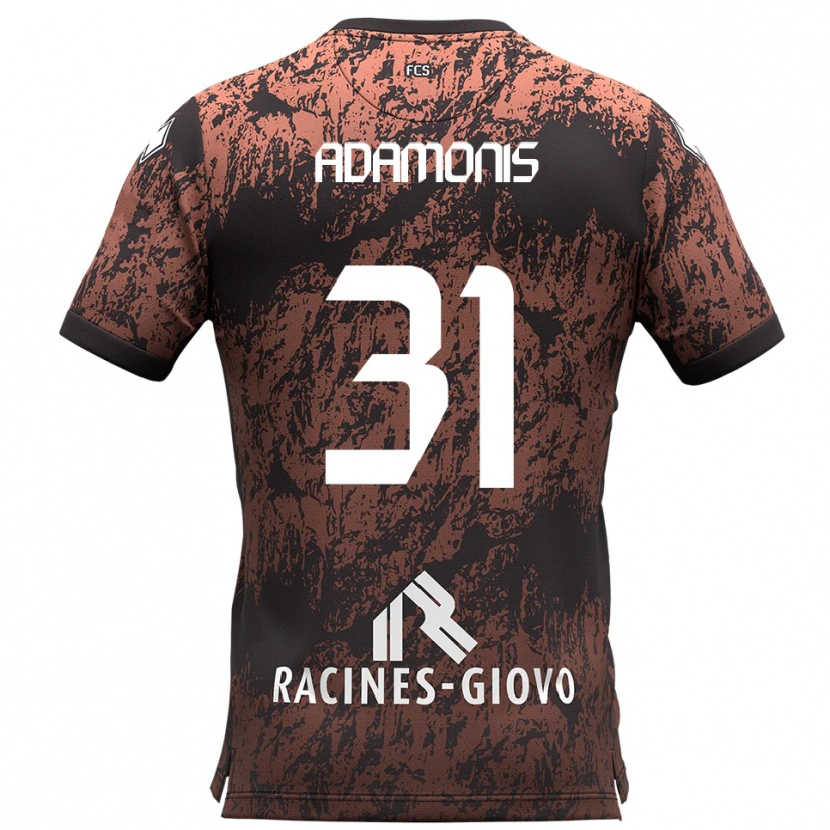Danxen Hombre Camiseta Marius Adamonis #31 Marrón Negro 2ª Equipación 2025/26 La Camisa