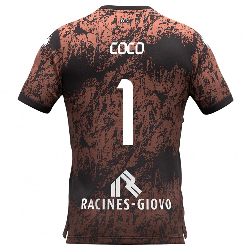 Danxen Hombre Camiseta Lorenzo Coco #1 Marrón Negro 2ª Equipación 2025/26 La Camisa