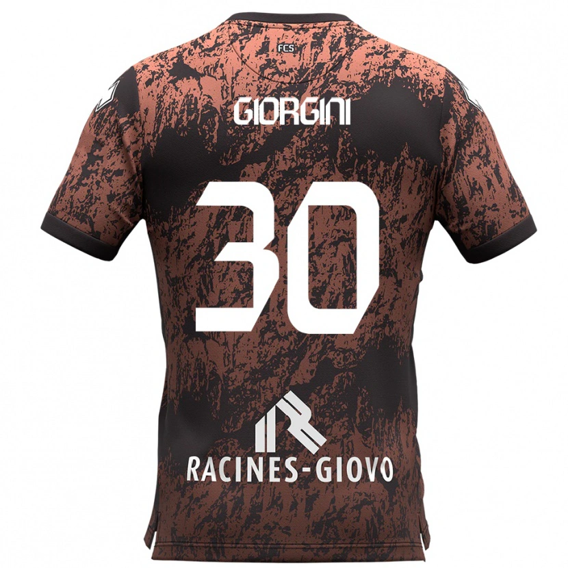 Danxen Hombre Camiseta Andrea Giorgini #30 Marrón Negro 2ª Equipación 2025/26 La Camisa