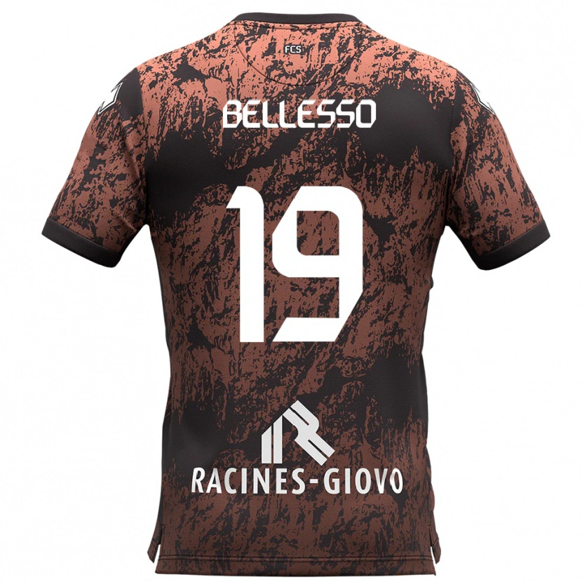 Danxen Hombre Camiseta Daniele Bellesso #19 Marrón Negro 2ª Equipación 2025/26 La Camisa
