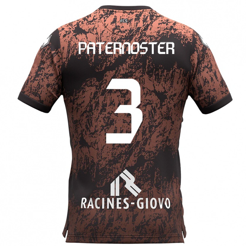 Danxen Hombre Camiseta Ivan Paternoster #3 Marrón Negro 2ª Equipación 2025/26 La Camisa