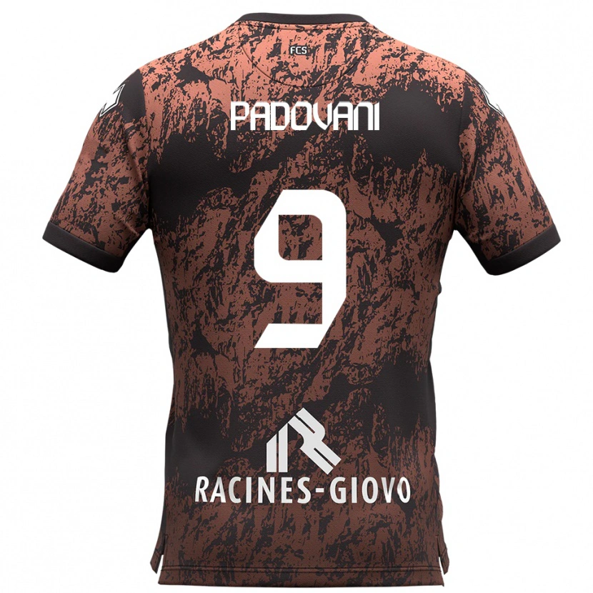 Danxen Hombre Camiseta Simone Padovani #9 Marrón Negro 2ª Equipación 2025/26 La Camisa