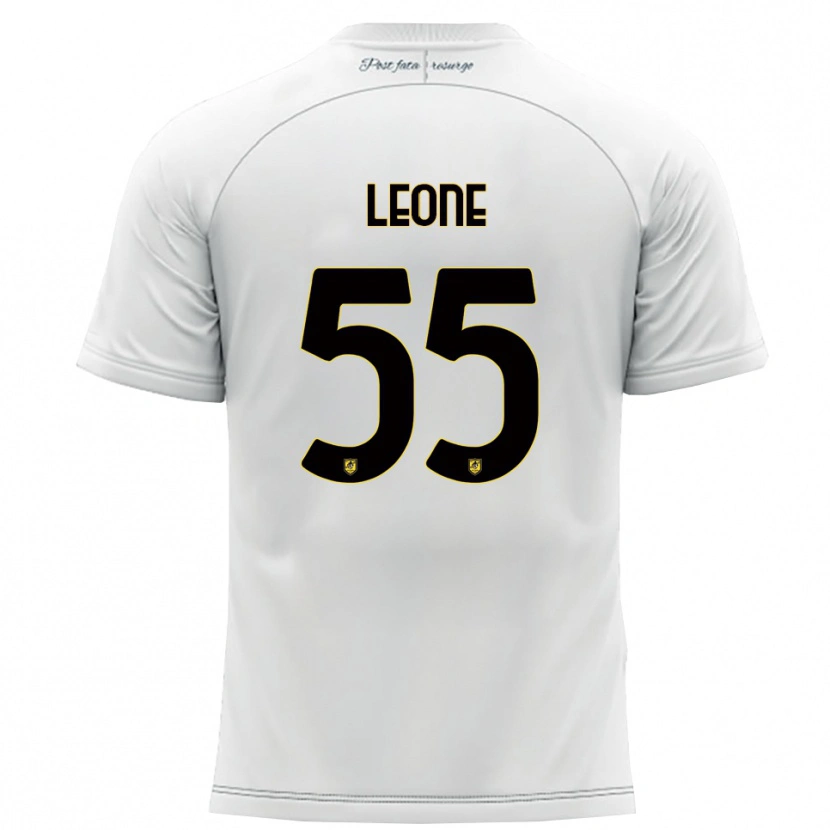 Danxen Hombre Camiseta Giuseppe Leone #55 Blanco Amarillo 2ª Equipación 2025/26 La Camisa