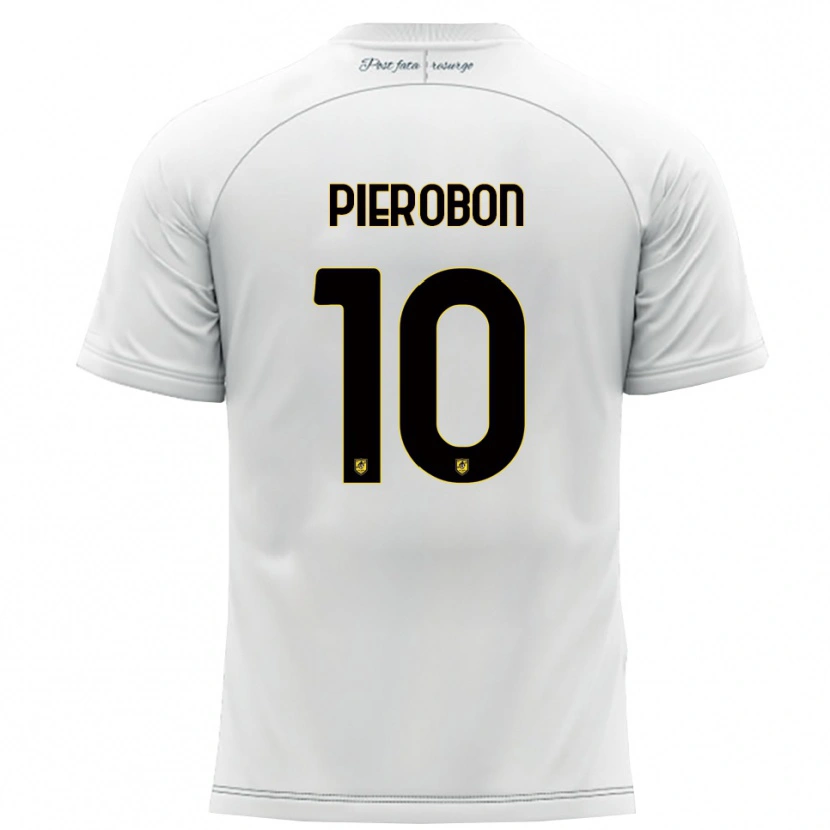 Danxen Hombre Camiseta Christian Pierobon #10 Blanco Amarillo 2ª Equipación 2025/26 La Camisa