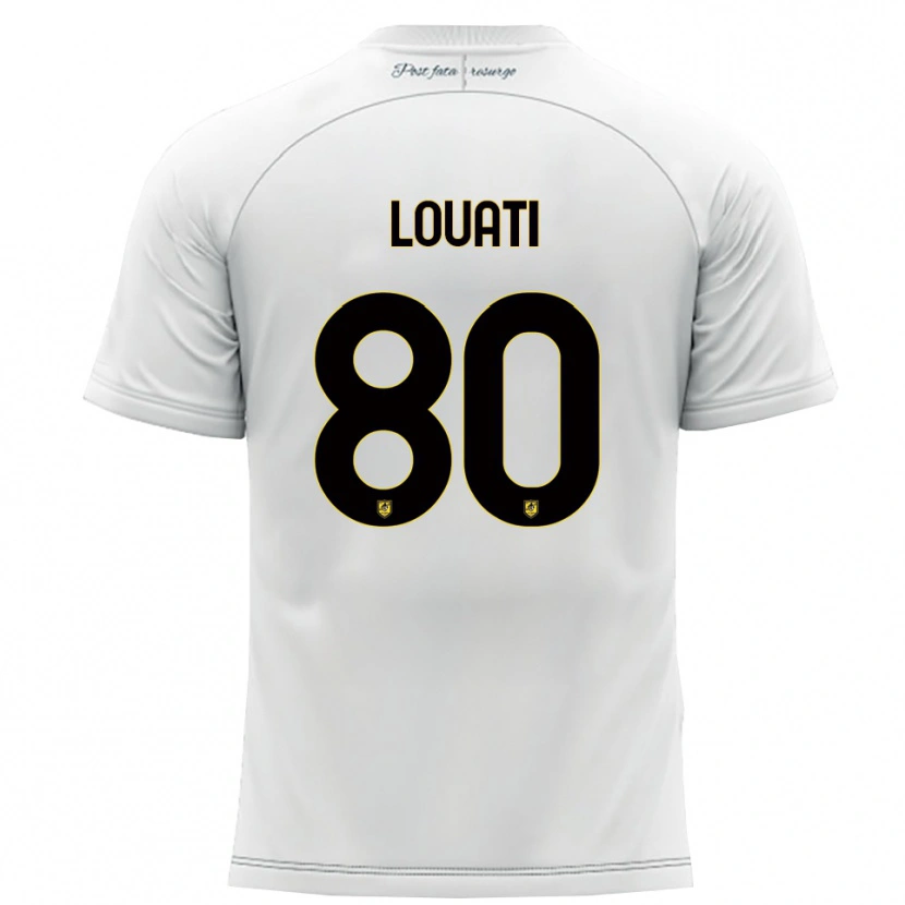 Danxen Hombre Camiseta Alessandro Louati #80 Blanco Amarillo 2ª Equipación 2025/26 La Camisa