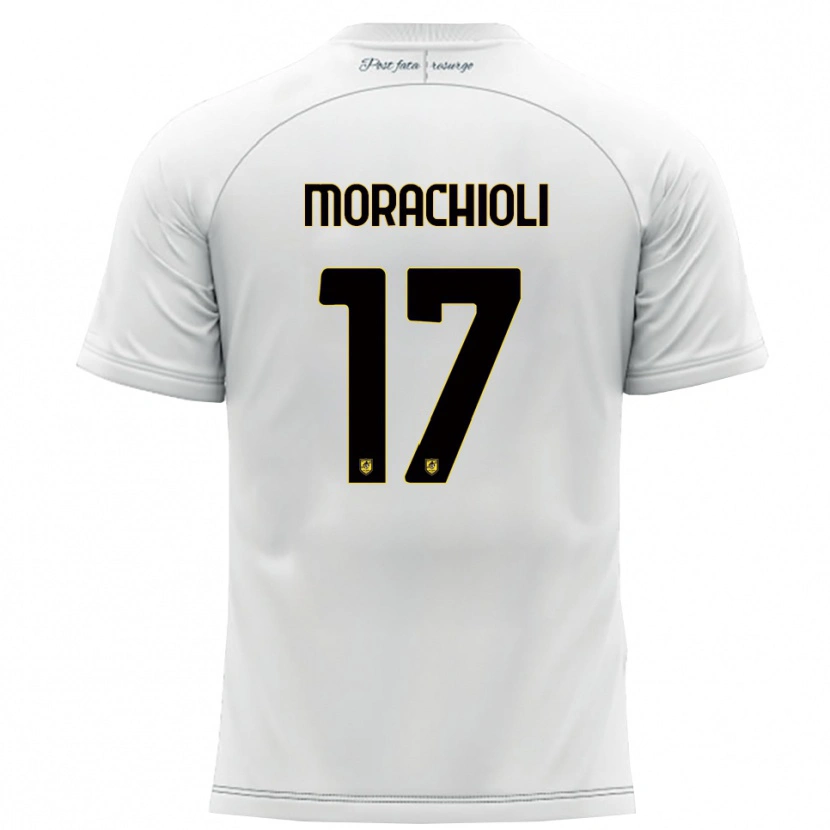 Danxen Hombre Camiseta Gregorio Morachioli #17 Blanco Amarillo 2ª Equipación 2025/26 La Camisa
