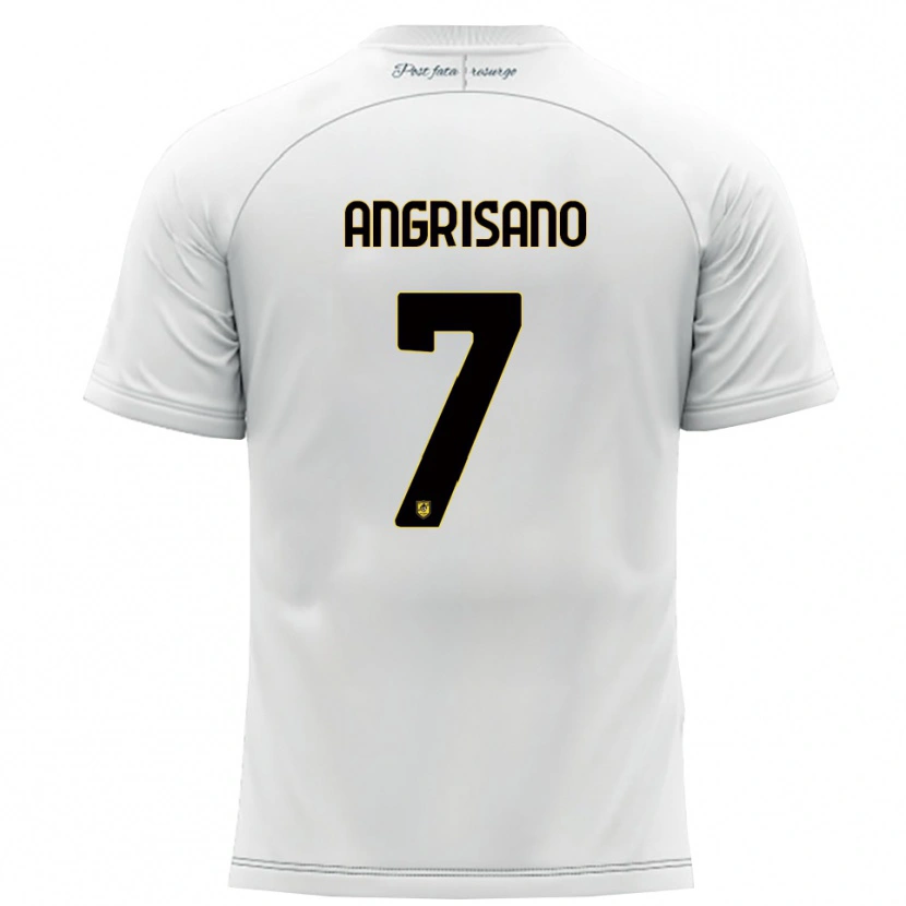 Danxen Hombre Camiseta Cosimo Angrisano #7 Blanco Amarillo 2ª Equipación 2025/26 La Camisa