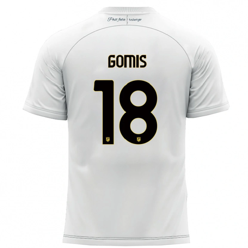 Danxen Hombre Camiseta Francis Gomis #18 Blanco Amarillo 2ª Equipación 2025/26 La Camisa