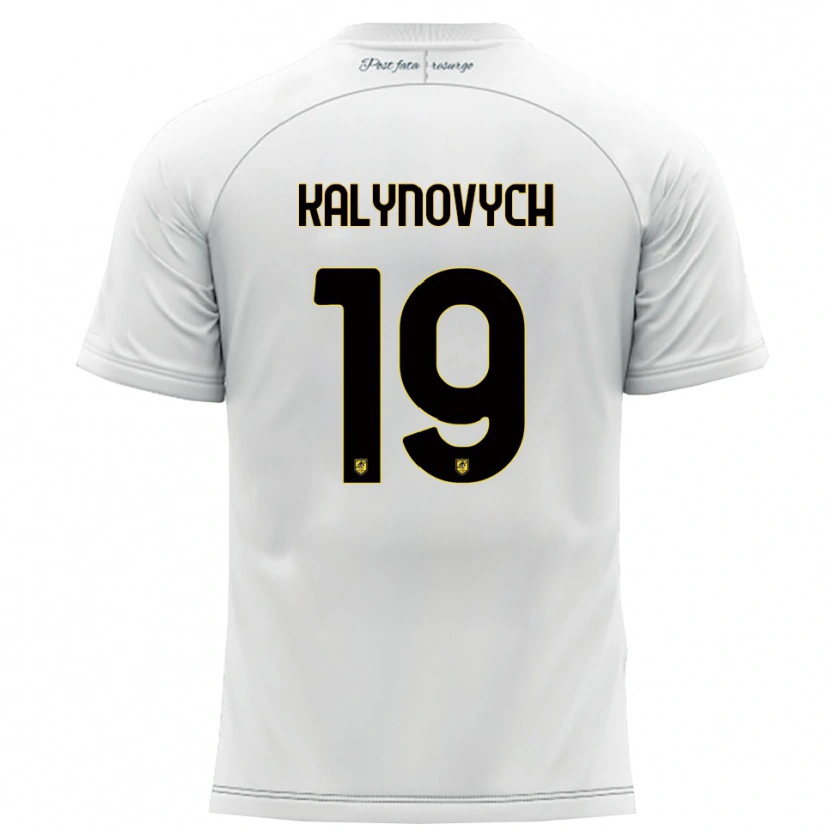 Danxen Hombre Camiseta Igor Kalynovych #19 Blanco Amarillo 2ª Equipación 2025/26 La Camisa