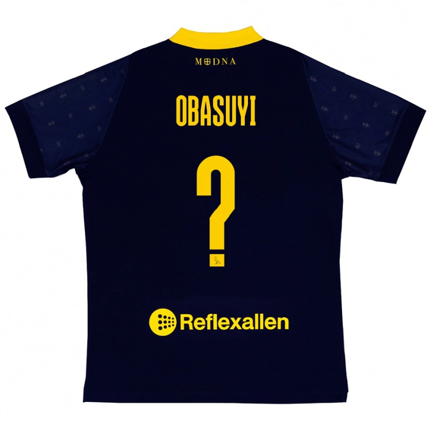 Danxen Hombre Camiseta Freedom Obasuyi #0 Marino Amarillo 2ª Equipación 2025/26 La Camisa