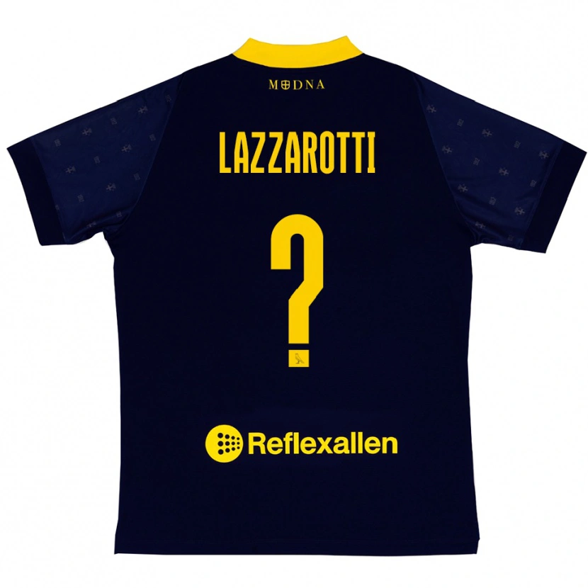 Danxen Hombre Camiseta Pietro Lazzarotti #0 Marino Amarillo 2ª Equipación 2025/26 La Camisa
