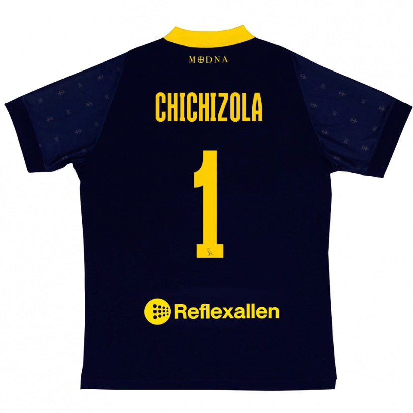 Danxen Hombre Camiseta Leandro Chichizola #1 Marino Amarillo 2ª Equipación 2025/26 La Camisa