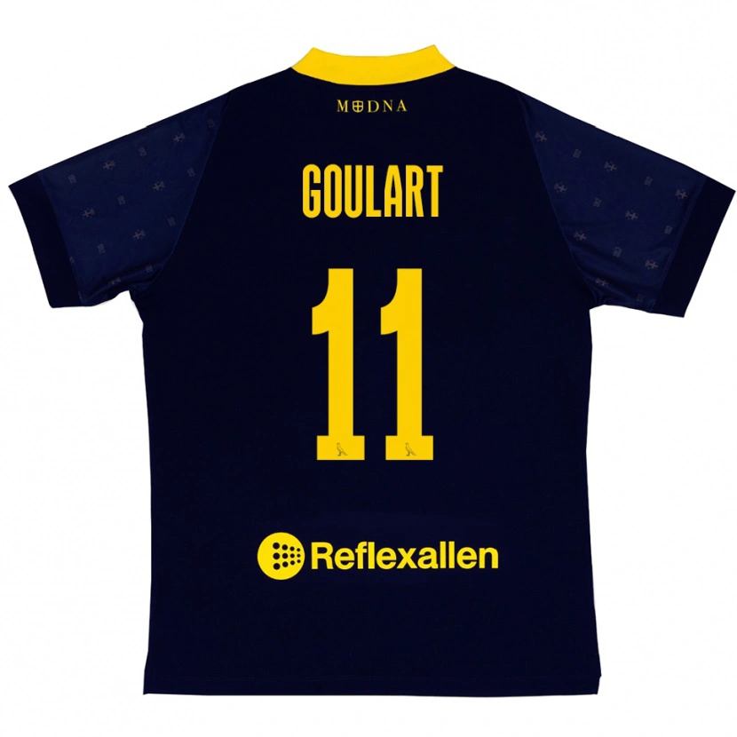 Danxen Hombre Camiseta Yago Goulart #11 Marino Amarillo 2ª Equipación 2025/26 La Camisa