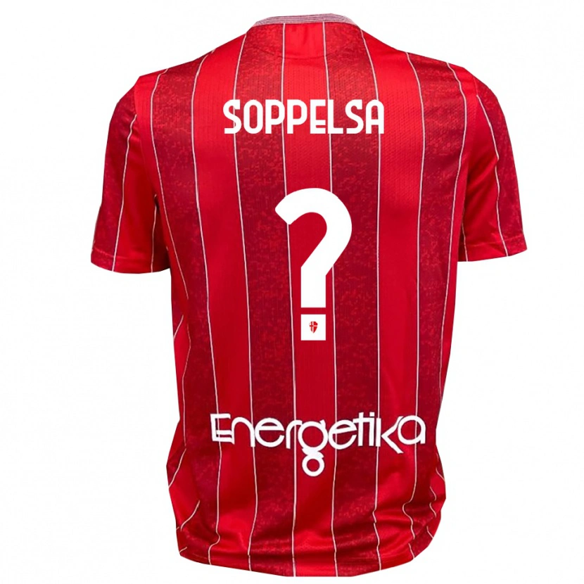 Danxen Hombre Camiseta Mattia Soppelsa #0 Rojo Blanco 2ª Equipación 2025/26 La Camisa