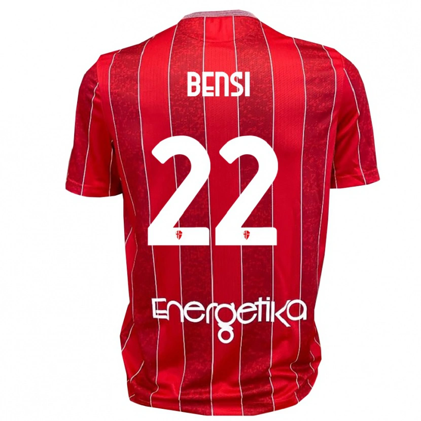 Danxen Hombre Camiseta Nicolò Bensi #22 Rojo Blanco 2ª Equipación 2025/26 La Camisa